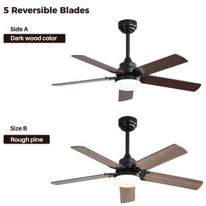 Ventilatore da Soffitto LED a Basso Profilo da 42 Pollici con 5 Pale, Motore DC Reversibile Silenzioso, Telecomando e Luce LED - Product Image 3