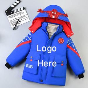 Chaqueta acolchada vaquera con logotipo personalizado para niños Chaqueta de invierno de longitud regular para niños con cierre de cremallera Directo desde Bangladesh - Product Image 5