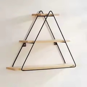 Luxury Wooden Floating <b>Shelf</b> Set <b>Wall</b> Mounted Rectangle Shape Three Layer Storage Rack for Living Room Home Decoration - Product Image 2