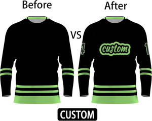 Tenue d'équipe de hockey sur glace entièrement sublimée, uniforme d'équipe sportive brodé et sublimé, maillot de hockey sur glace - Product Image 4