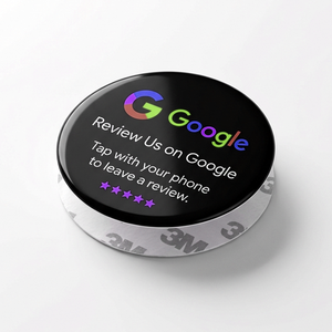 บัตรรีวิว Google NFC แบบวงกลม พิมพ์ลายตามสั่ง พร้อมคะแนนรูปดาวและข้อความแจ้งเตือนสำหรับการเก็บข้อมูลความคิดเห็นของธุรกิจ - Product Image 3