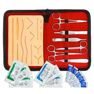 Kit de Práctica de Sutura Manual de Alta Calidad con Certificación CE, Diseño OEM, Logotipo Personalizado, Suturas, Pinzas, Juego de Instrumentos de Entrenamiento - Product Image 1