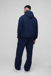 Sweat-shirt à capuche noir personnalisé pour homme et pantalon de jogging assorti, ensemble de survêtement OEM ODM, vêtements en gros - Product Image 5