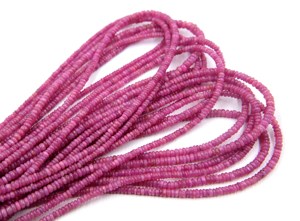 Natural Pink <b>Ruby</b> Sapphire Smooth Roundel Beads High Quality Gemstone Beads for Jewelry Making - Product Image 4