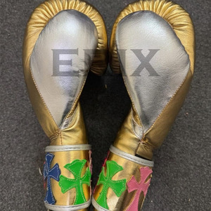 Best Quality <b>Chrome</b> Heart Boxing Gloves Made in Gen Leather For Best Training Sparring Custom logo Fight - Product Image 3