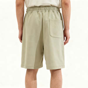 Pantalones Cortos Deportivos Casuales para Hombre, Hechos a Medida, Cintura Elástica Media, Felpa de Algodón Sólido, Material de Rizo 100% Algodón, Transpirables, de Alta Calidad - Product Image 2