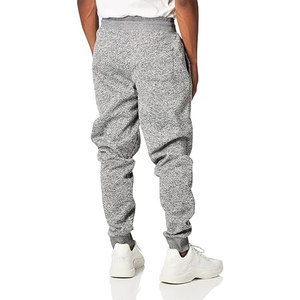 Pantalon de survêtement en coton tricoté gris pour homme, taille élastique avec cordon de serrage, décontracté, avec poches latérales, pour l'automne - Product Image 5