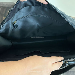 Bolso Tote de Cuero Vacuno Hecho a Mano Personalizado al por Mayor, Bolso de Mano con Patrón a Cuadros Azul y Negro con Flecos y Correa para el Hombro para Mujer - Product Image 6