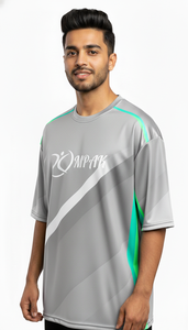 T-shirt tendance pour homme, surdimensionné, sublimation, streetwear quotidien, coupe décontractée, polyester/coton, séchage rapide, respirant - Product Image 4