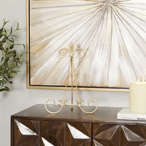 Chevalet décoratif en métal pour livres, photos et œuvres d'art – Support de lecture et d'exposition pour la maison et le bureau – Présentoir en fer pour images - Product Image 2