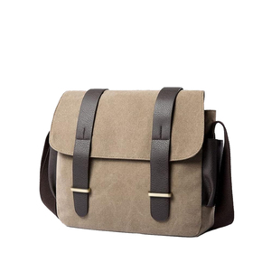 Sac messager en toile style vintage, sac bandoulière, sangle réglable, fermeture éclair, blocage RFID, grande capacité, léger - Product Image 3