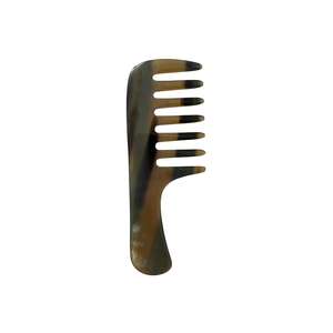 Peigne en corne de buffle à dents larges, couleur noir-brun, style ange, personnalisable, fait main, pour hommes et femmes, usage quotidien - Product Image 3