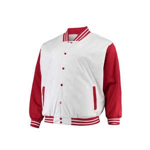 Veste de style universitaire multicolores pour hommes, manches contrastées, bordure côtelée rayée, boutons pression, streetwear urbain, vêtements d'extérieur tendance - Product Image 4