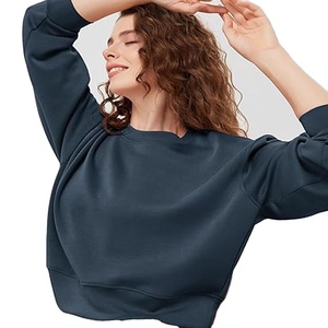 Sudadera de Talla Grande con Bordado, Estilo Vintage, Casual, Cuello Redondo, Manga Larga, Tejido de Rizo, Algodón Ecológico - Product Image 1