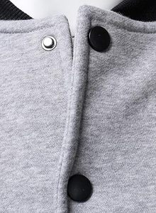 High Quality Men's Varsity Jackets Thin <b>Stand</b> Collar Light <b>Weight</b> Winter Wool Body Leather Sleeve Best Design Plain Fabric Front - Product Image 6