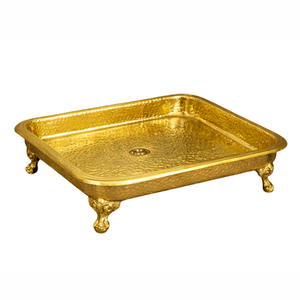 Meilleures ventes : Base de douche rectangulaire à pieds en laiton, finition polie brillante et martelée, pour salle de bain moderne - Product Image 3