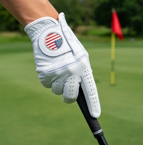 Guante de Golf con Bandera Americana, Cuero Cabretta, Patriótico, para Golfistas, Mano Izquierda, Unisex, Guantes Deportivos de Alta Calidad OEM - Product Image 1