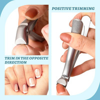 Coupe-ongles à ouverture large, lame courbée, durable, 10 mm, coupe facile des ongles épais, acier inoxydable, noir/argent