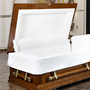 Ataúdes de madera de Estilo Norteamericano de alta calidad DSP CKT2005 Fabricante directo Venta al por mayor Ataúdes de madera dura Urnas funerarias - Product Image 4