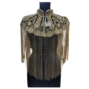2026 Beaded <b>Sequins</b> Cape 100% Cotton Fabric Best Price From India - Product Image 1