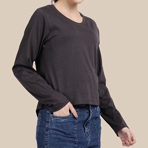 T-shirt à col roulé à manches longues pour femme, en jersey respirant et écologique, vêtements de sport pour femmes pour les activités de plein air - Product Image 2
