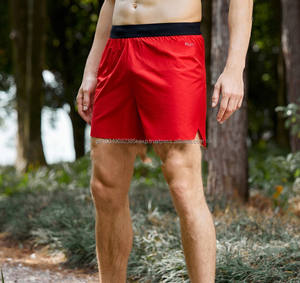 Shorts de sport pour homme, couleur unie, marque privée, 2 couches, avec logo personnalisé, séchage rapide, respirant, style streetwear, fermeture à cordon - Product Image 1