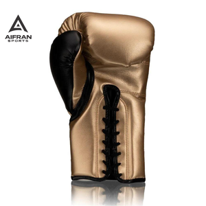 Guantes de Boxeo Aifran Premium Golden, Guantes de Entrenamiento de Piel Sintética de Lujo, Logotipo Personalizado, Equipo de Gimnasio y Fitness al por Mayor - Product Image 2