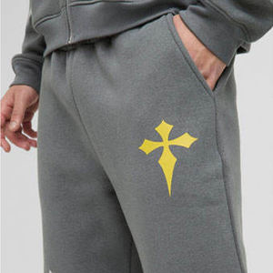 Pantalones Deportivos Casuales de Felpa de Algodón Bordados de Cintura Media para Hombre, con Múltiples Bolsillos, de Peso Pesado, Modelo 2026 - Product Image 5