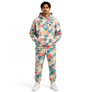 Conjunto de Sudadera y Pantalón Deportivo de Invierno para Hombre, de Primera Calidad, con Estampado Tie Dye, Manga Larga, Corte Regular, Venta al Por Mayor, ODM, OEM - Product Image 1