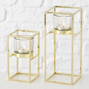 Portavelas de Metal Negro Hecho a Mano para Decoración Contemporánea de Mesa de Centro, Juego de Portavelas de Aniversario para Decoración Premium del Hogar - Product Image 1