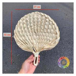 Hailian Handmade Bamboo Weaving <b>Fan</b> Yellow Blue Traditional Craft Souvenir Decor Palm Leaf <b>Fan</b> Gift <b>Box</b> for Wedding Hanoi Origin - Product Image 3