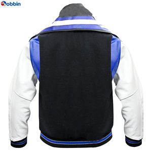 Chaqueta Universitaria de Lona con Cuello Marinero para Adultos, Unisex, Negra, de Invierno, de Secado Rápido, Resistente al Viento, Bordada, de BOBBIN INDUSTRIES - Product Image 3