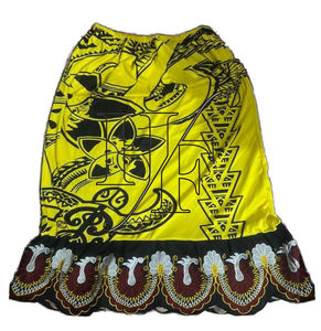 กระโปรงผู้หญิงลายดอกไม้สไตล์วินเทจสำหรับฤดูร้อน ผ้าโพลีเอสเตอร์ผสมคอตตอน จับจีบแบบเกาะ - Product Image 1