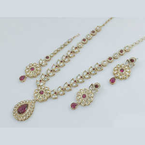 Bijoux violet 12881098PU ensemble de bijoux fins plaqué or collier de pierre de cristal - Product Image 2