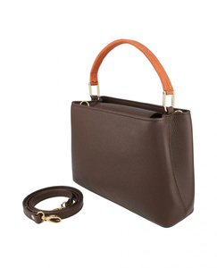 Genuine Leather Women's Brown Tan Handbag Centre Flap High Quality Fashion Wholesale 2026 Custom Color And Logo OEM Crossbody - Product Image 3