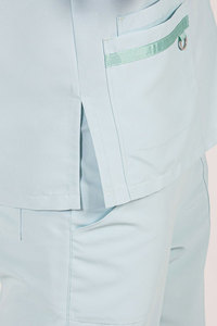 Men's V Neck Medical <b>Scrub</b> Set Hospital Uniform ODM 4 Way Stretch Woven Breathable Washable Wrinkle Resistant Nursing Needle - Product Image 5