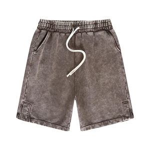 Pantalones Cortos Personalizados 2026, 100% Algodón French Terry, con Serigrafía Personalizada, con Cordón, Efecto Desgastado por el Sol, Estilo Vintage para Hombre, Lavado Ácido - Product Image 6