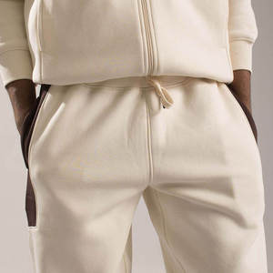 Ensemble de survêtement décontracté pour homme : veste et pantalon, manches longues, fermeture éclair, col montant, coupe régulière, respirant, pour la gym et l'entraînement sportif (lot de deux) - Product Image 3