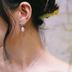 Zhuji Natural 10-11mm Freshwater White Pearl Earrings Retro Flawless Powder Light 925 Silver with <b>Matching</b> Gift <b>Box</b> - Product Image 4