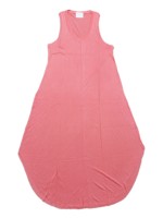 Robe longue décontractée pour femme en tissu, sans manches, col en V, taille naturelle, matelassée, coupe ample
