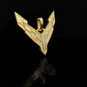 Colgante Premium Urban Frost Diamond Iced de Aleación Chapada en Oro para Hombre, Estilo Hip Hop - Product Image 1