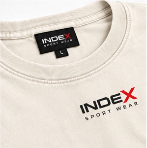 INDEX Men's O-Neck <b>Short</b> <b>Sleeve</b> T-Shirt Regular Fit Cotton Jersey Casual Front Logo Print Breathable - Product Image 6