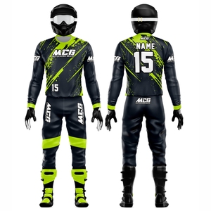 Awesome Quality 100% Polyester Fabric Men's Motorcycle Riding Suit New Vintage Design Sublimation Printing MX Racing Jersey Pant - Product Image 1