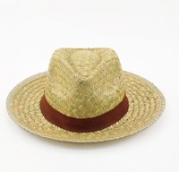 Chapeau de paille à large bord avec tissage durable et protection UPF, parfait pour les détaillants de plage et les distributeurs mondiaux