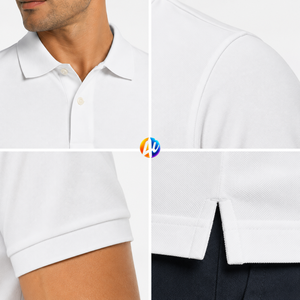 เสื้อโปโลผู้ชายทรงหรูหรา เหมาะสำหรับใส่ทำงานและใส่ลำลอง เย็บอย่างทนทาน ผ้าฝ้ายผสมระบายอากาศได้ดี สวมใส่สบายตลอดวัน รับผลิตแบบ OEM - Product Image 6