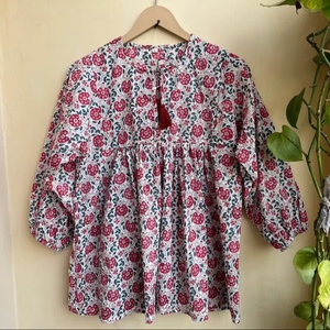 Vestido largo maxi con estampado floral y cuello pronunciado con cordón, estampado a mano, de gran venta en 2026 para mujer - Product Image 1