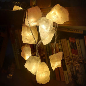 Luces Decorativas de Cristal Rosa Natural para Interiores, Luces de Sal del Himalaya Hechas a Mano - Product Image 1