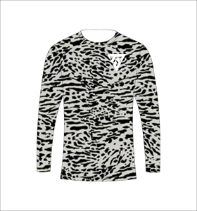 Men's custom sublimation <b>grey</b> camo long sleeve <b>T</b> <b>Shirt</b> hunting fishing athletic sports training <b>shirt</b> - Product Image 2