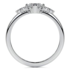 Anillo de Moissanita con Corte Marquesa, Plata de Ley 925, Chapado en Oro Blanco, Lujoso, Vintage, Elegante, para Compromiso, Fiesta, Aniversario, Boda - Product Image 2