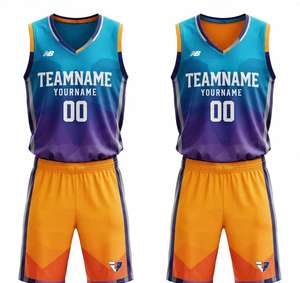 Maillots de basket-ball pour hommes, ensembles d'uniformes de basket-ball sur mesure, maillots rétro professionnels, séchage rapide, respirants, grandes tailles - Product Image 3